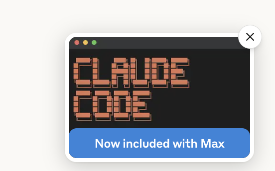 Claude Code now included With Claude Desktop Max