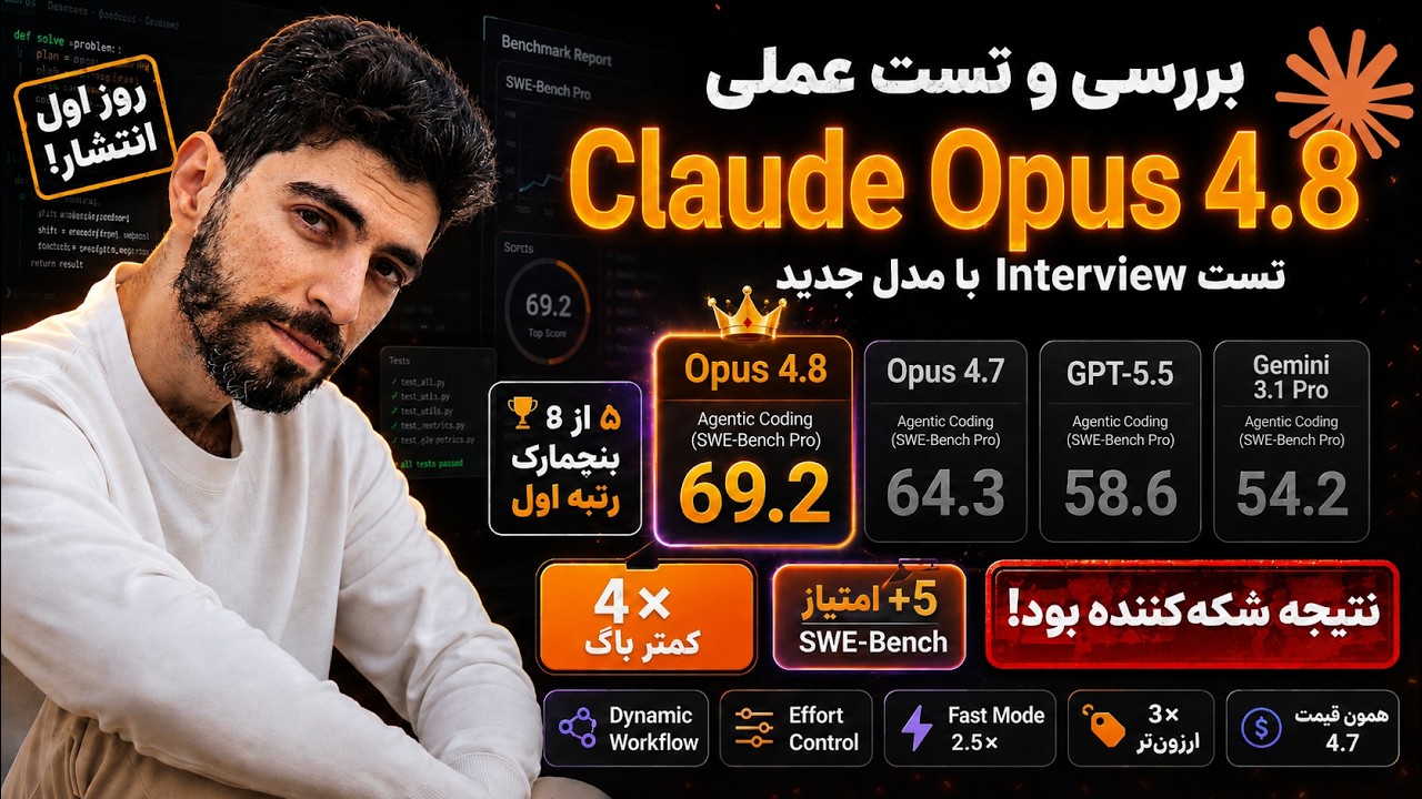 تست عملی Claude Opus 4.8؛ یه پروژهی کامل رو فقط با یک پرامپت ساخت