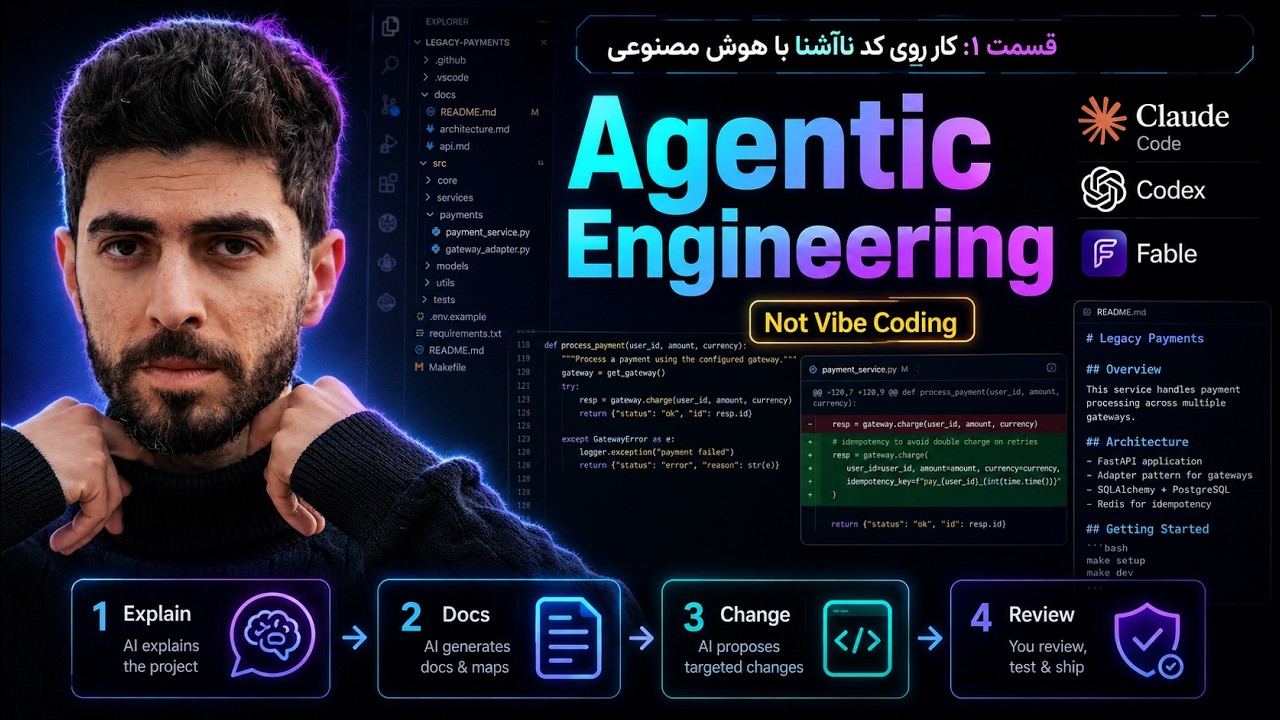 Agentic Engineering قسمت ۱: چطور با هوش مصنوعی روی یه کدِ ناآشنا کار کنیم